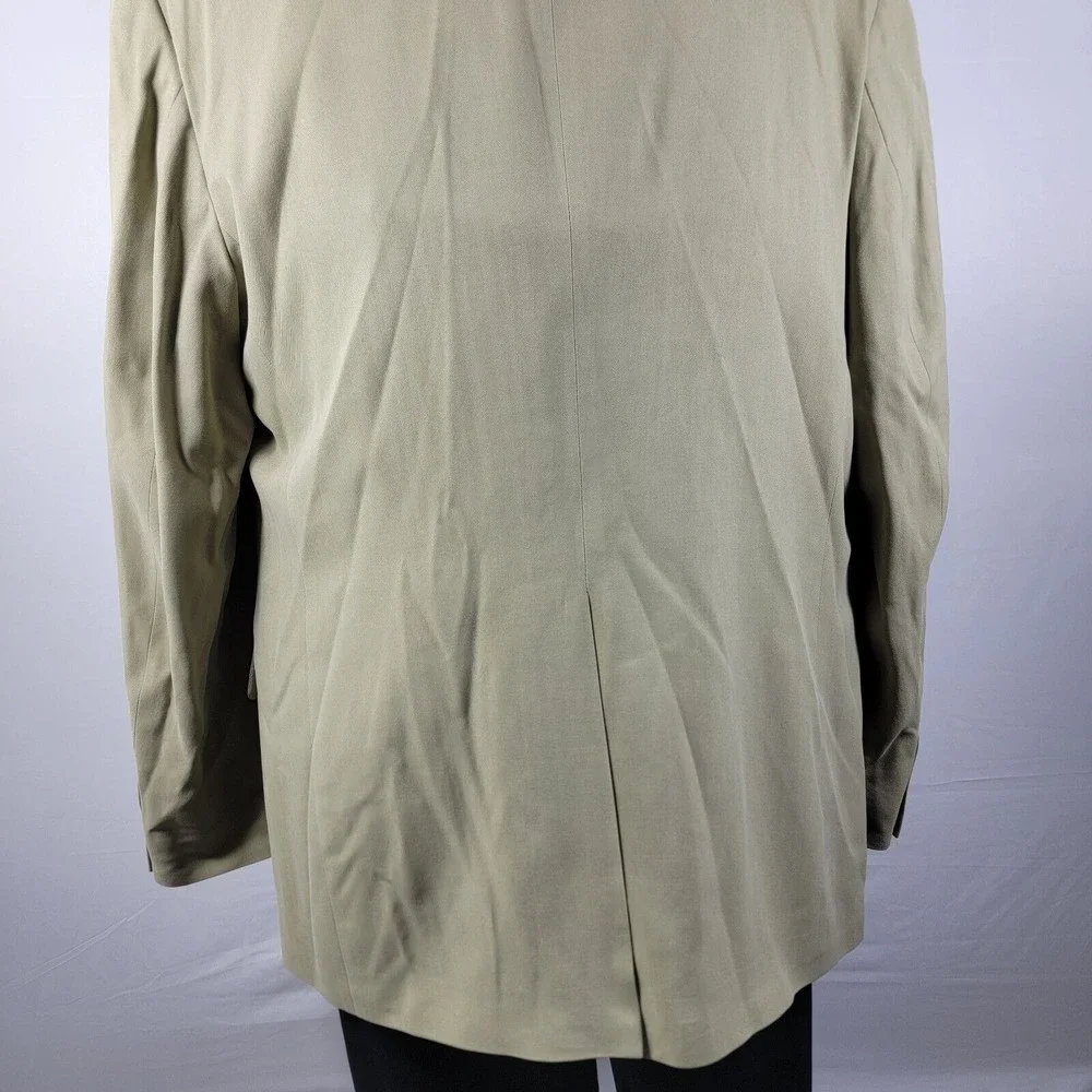 Boca Classics Island Wear Men's Sport Coat Two Button Beige Herringbone Silk 48L